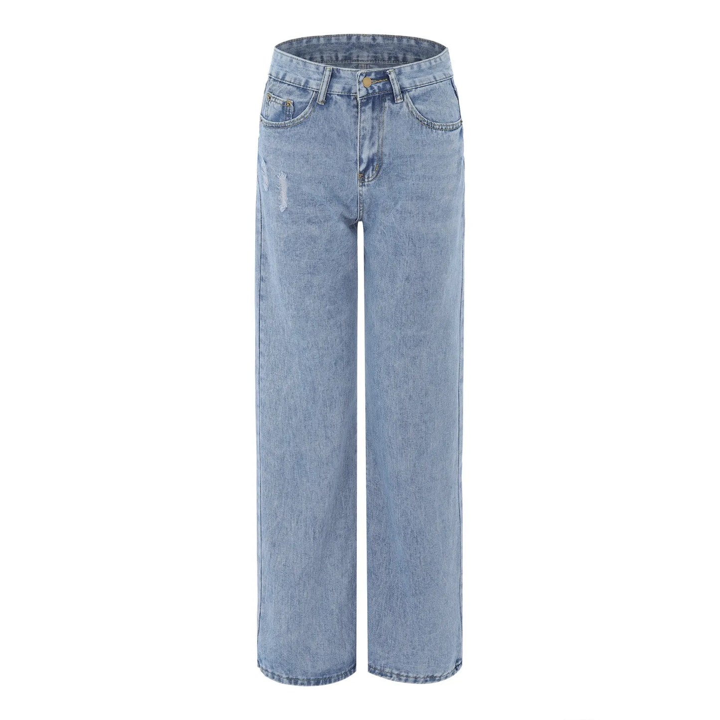  Deze trendy jeans combineert een flatterende hoge taille met een comfortabele wijde pijpen design, perfect voor een moeiteloze, stijlvolle look. 