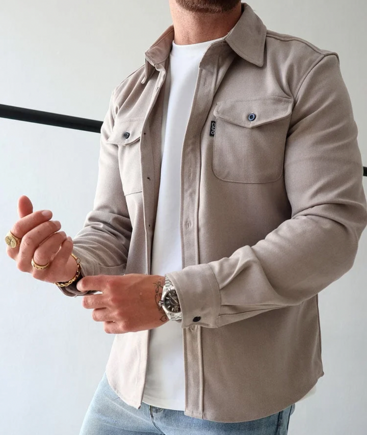 Heren Casual Shirt Jacket voor Herfst & Winter