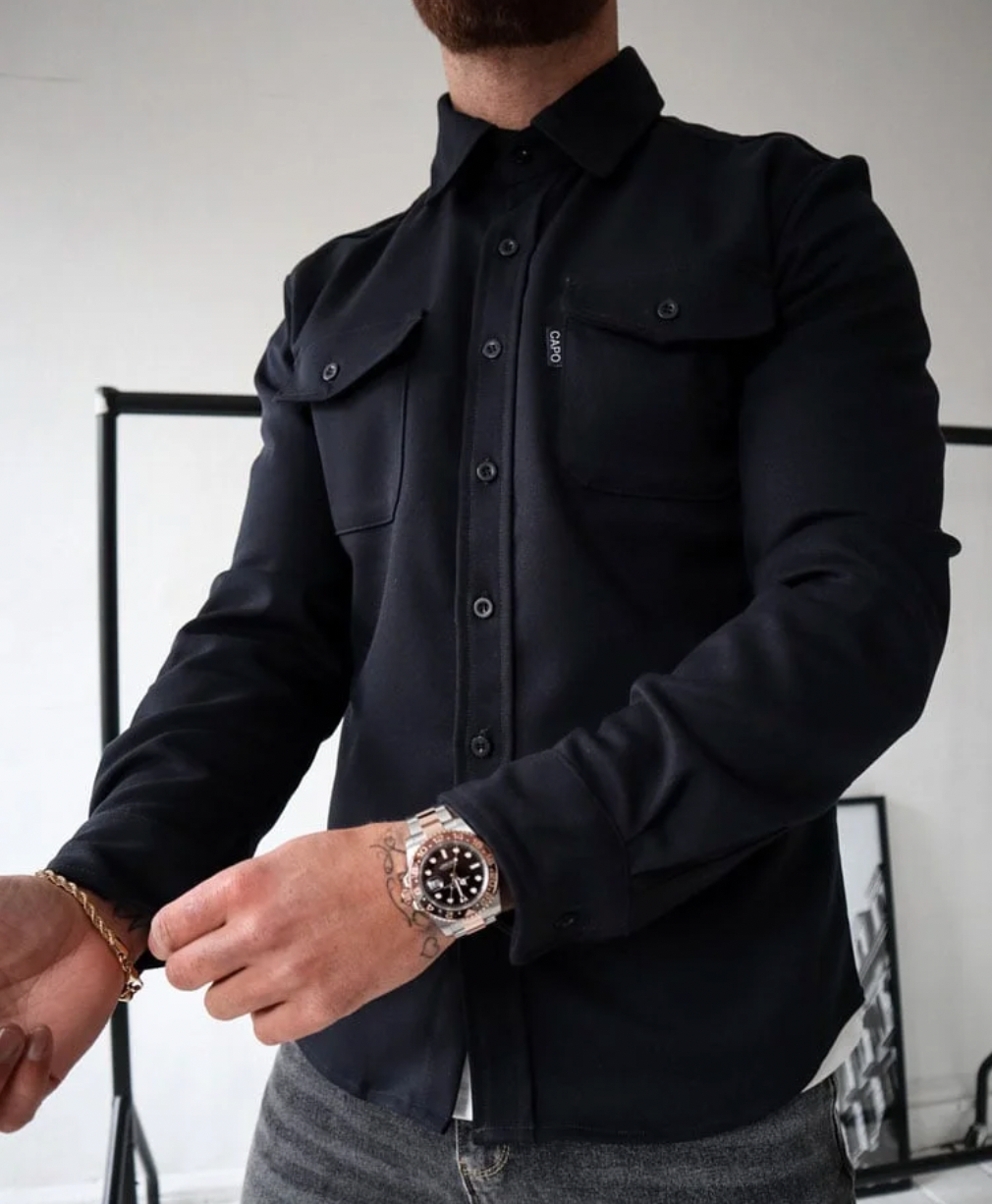 Heren Casual Shirt Jacket voor Herfst & Winter