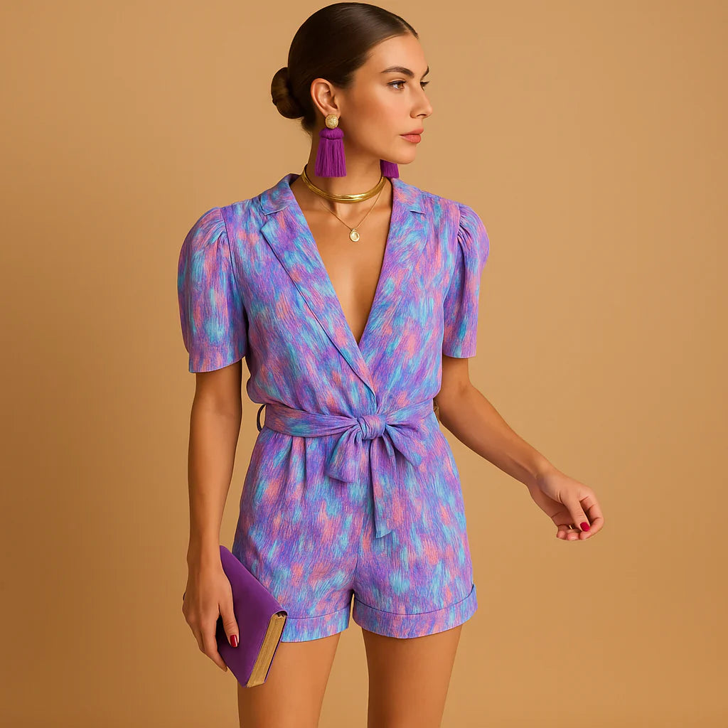 Speelse zomerlook met pofmouwen