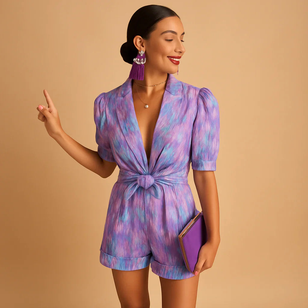 Speelse zomerlook met pofmouwen