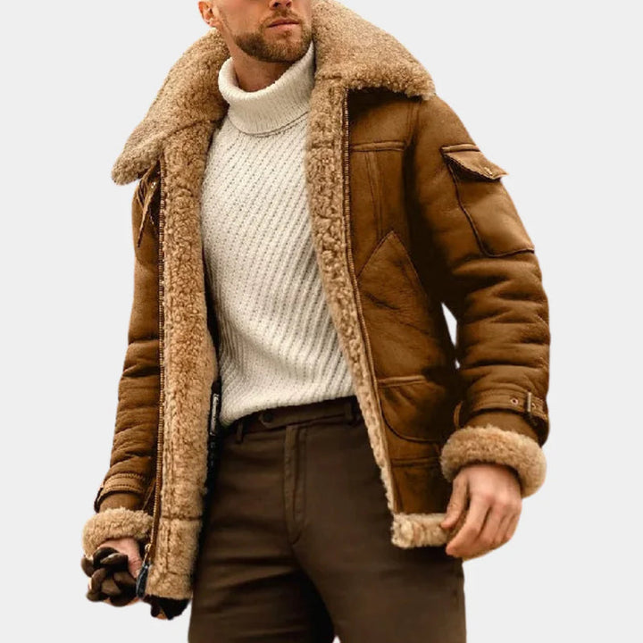 Aviator Leren Winterjas