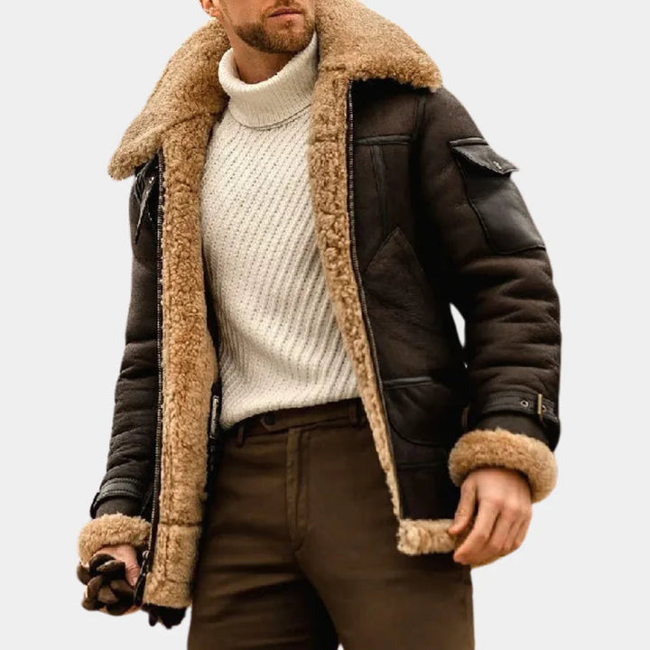 Aviator Leren Winterjas
