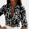 Stijlvolle Damesblouse met Omgeslagen Kraag