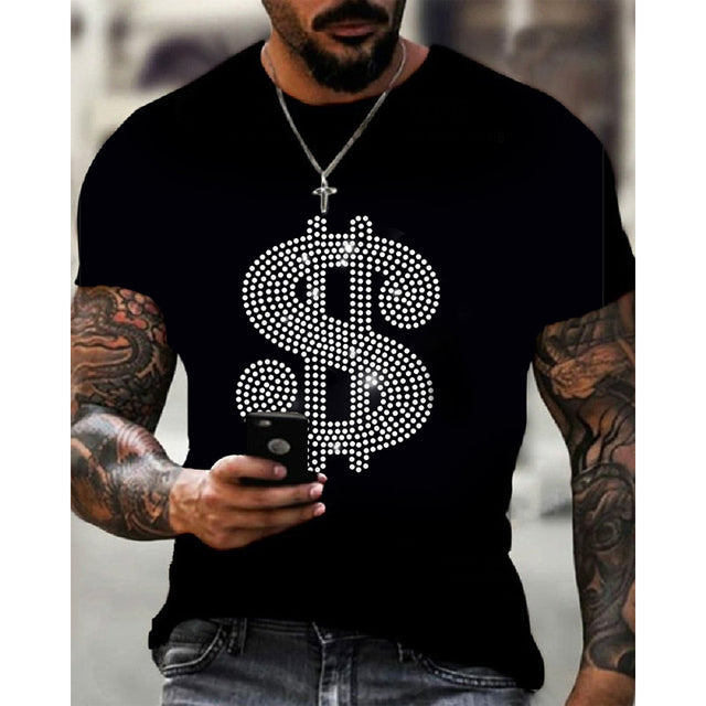 Slim-fit Pailletten T-Shirt voor Heren