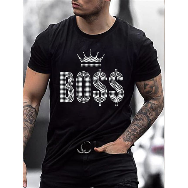 Slim-fit Pailletten T-Shirt voor Heren