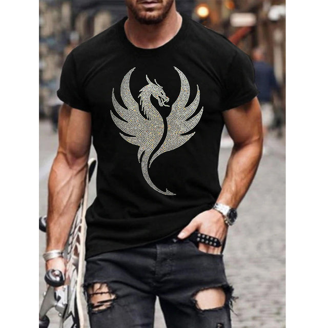Slim-fit Pailletten T-Shirt voor Heren