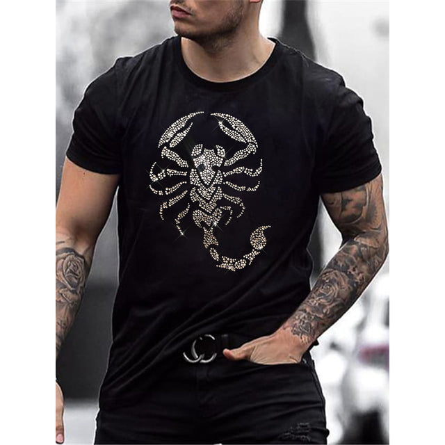 Slim-fit Pailletten T-Shirt voor Heren