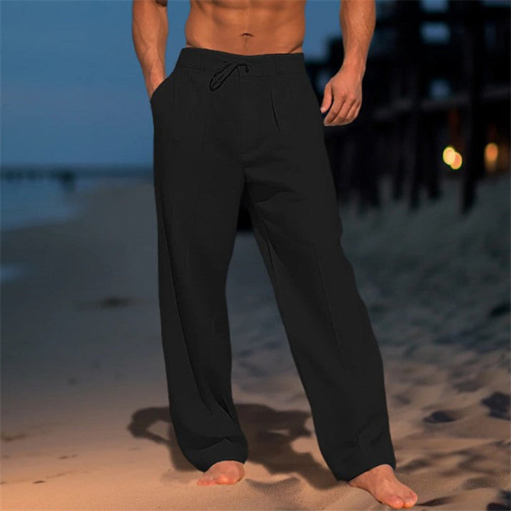 Linnen Relaxed Fit Trekkoord Broek