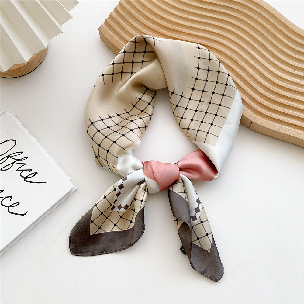 Satijnen sjaal met print voor dames