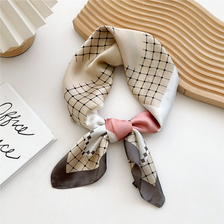 Satijnen sjaal met print voor dames