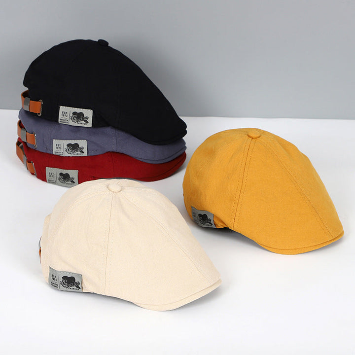 Katoenen Beret in Britse Ivy Stijl