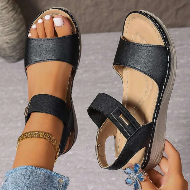 Open teen sandalen met demping voor dames