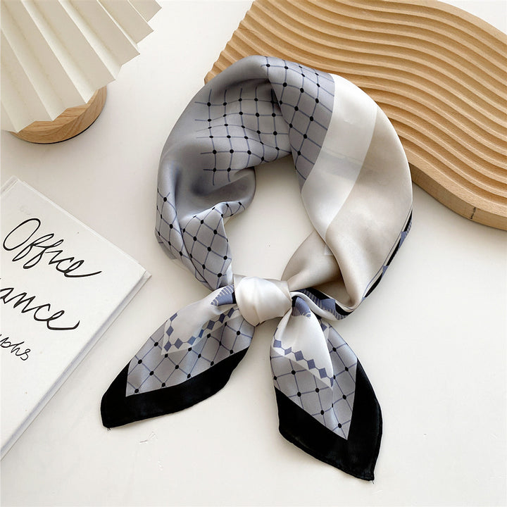 Satijnen sjaal met print voor dames