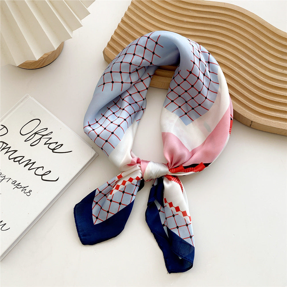 Satijnen sjaal met print voor dames