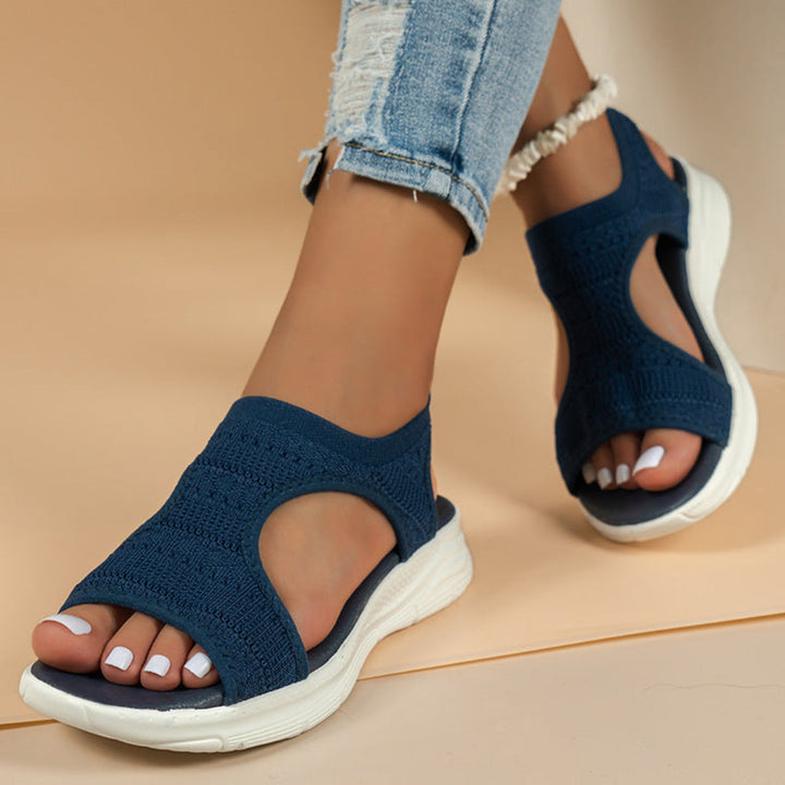 Orthopedische sport sandalen met gewatteerd breiwerk
