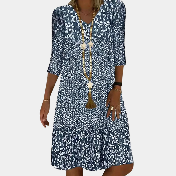 Paloma – Luchtige Midi Jurk met Print Voor Dames