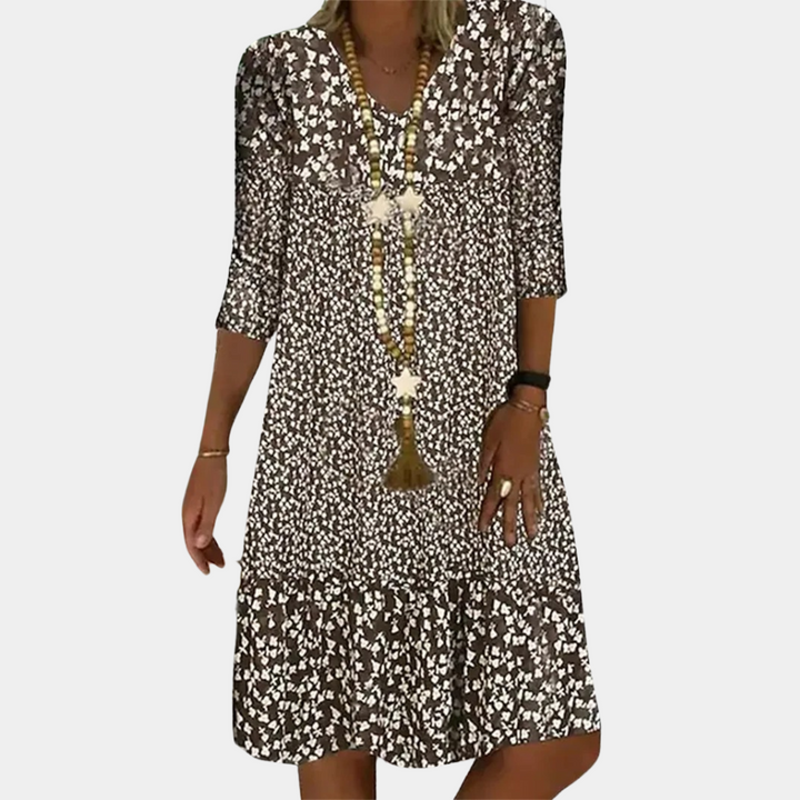 Paloma – Luchtige Midi Jurk met Print Voor Dames