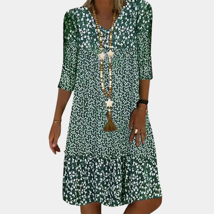 Paloma – Luchtige Midi Jurk met Print Voor Dames