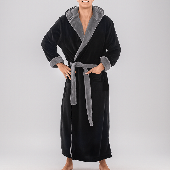 Comfortabele fleece badjas voor heren