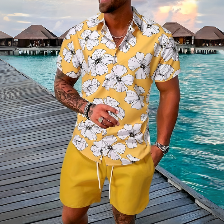 Retro Hawaiiaanse outfitset in strandstijl