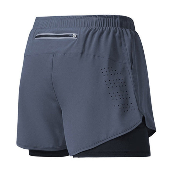 Snel drogende hardloopshorts voor heren met rits