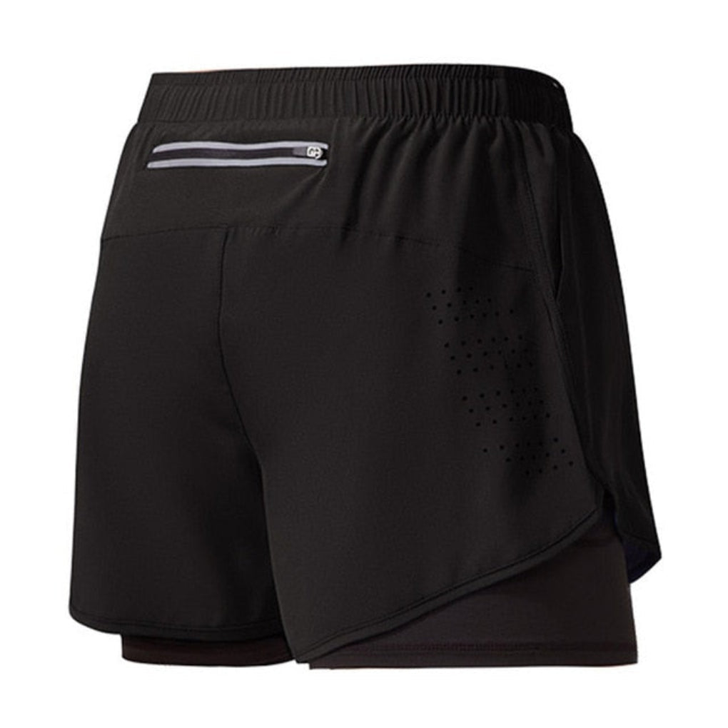 Snel drogende hardloopshorts voor heren met rits
