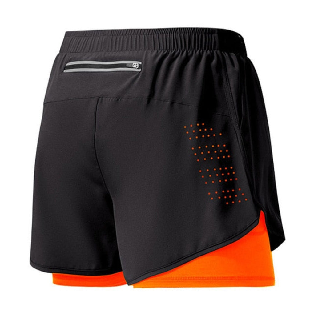 Snel drogende hardloopshorts voor heren met rits
