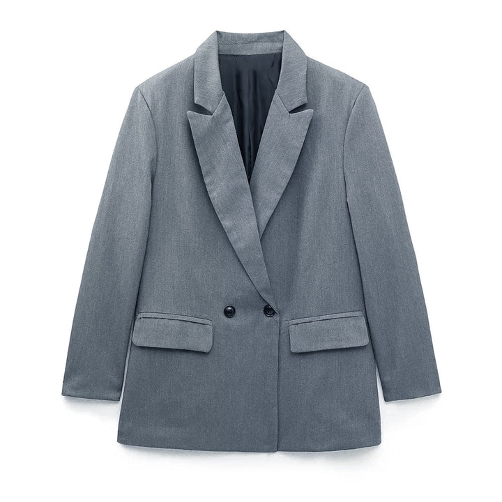 PowerChic – Elegante Double-Breasted Blazer voor Dames