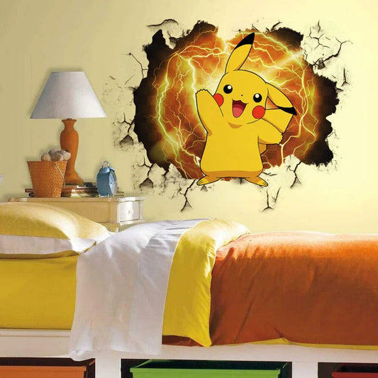 Pokemon Pikachu Kamer Muursticker - Maak de droomkamer van je kind compleet!