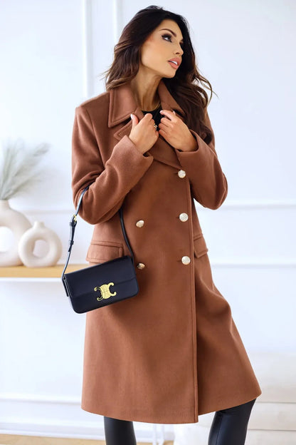 Elegante Lange Dames Trenchcoat Winterjas - Limea