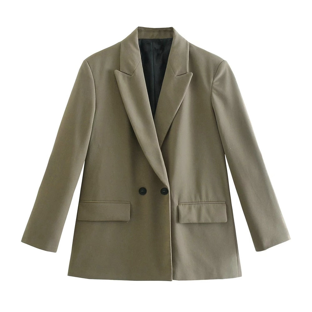 PowerChic – Elegante Double-Breasted Blazer voor Dames