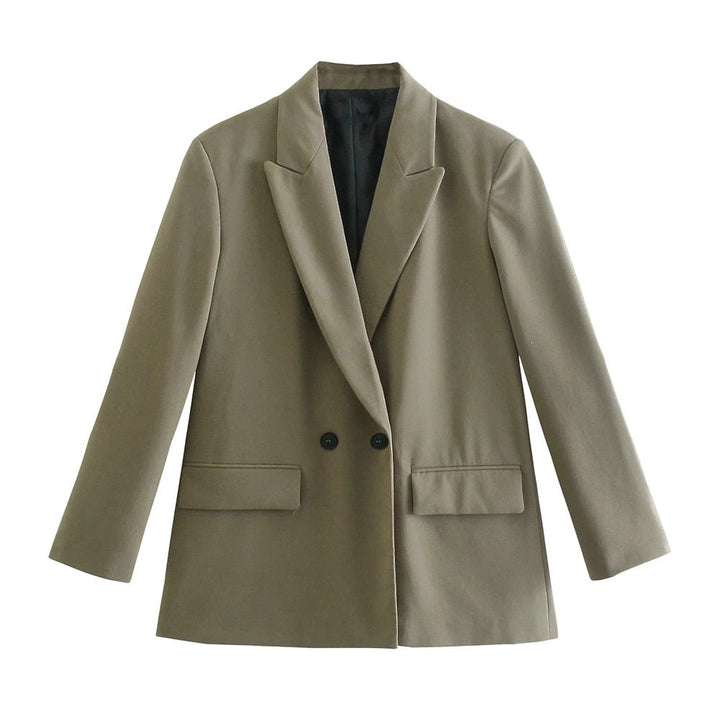 PowerChic – Elegante Double-Breasted Blazer voor Dames