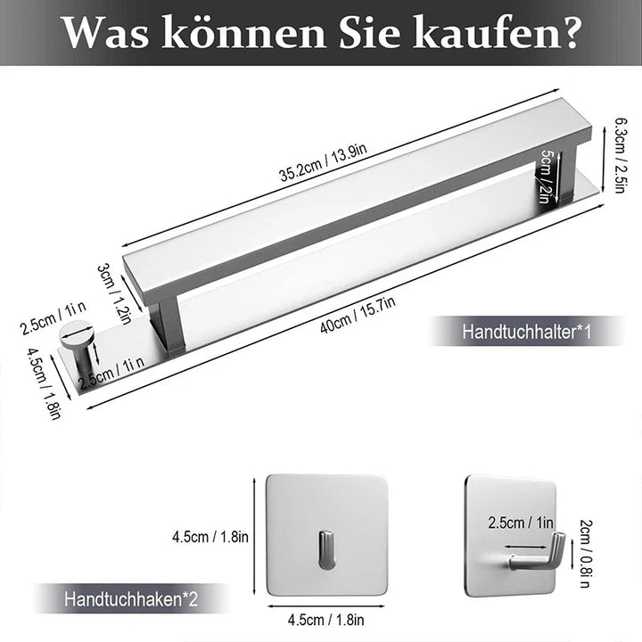 StickRack Zelfklevend Handdoekrek | Boorvrije en Ruimtebesparende Oplossing voor De Badkamer