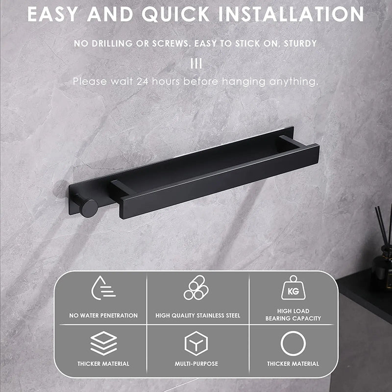 StickRack Zelfklevend Handdoekrek | Boorvrije en Ruimtebesparende Oplossing voor De Badkamer