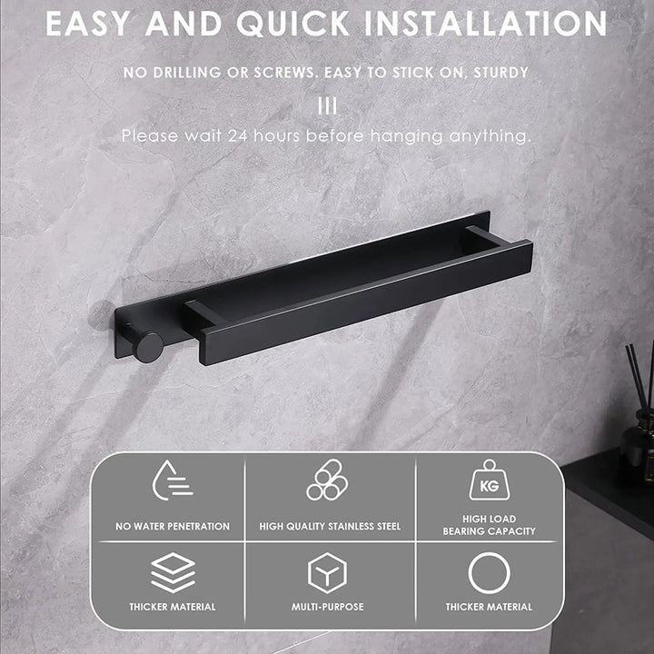 StickRack Zelfklevend Handdoekrek | Boorvrije en Ruimtebesparende Oplossing voor De Badkamer