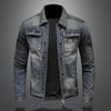 Slim Fit Denim Jas met Afritsbare Capuchon