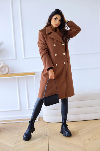 Elegante Lange Dames Trenchcoat Winterjas - Limea