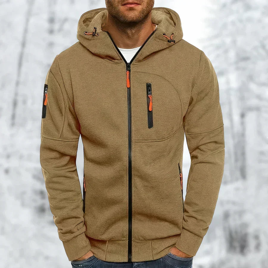 MetroFlex – Stijlvolle Herenhoodie met Ritssluiting
