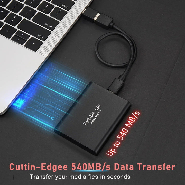 TechMaster - Supersnelle Externe SSD Opslag - Mini Externe SSD - Hoge Snelheid Opslag Voor Laptop En Pc - Apple En Microsoft