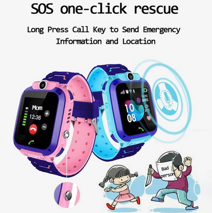 SafeWatch Waterproof Smartwatch – LBS Locatie Tracker en SOS Bel voor Kinderen