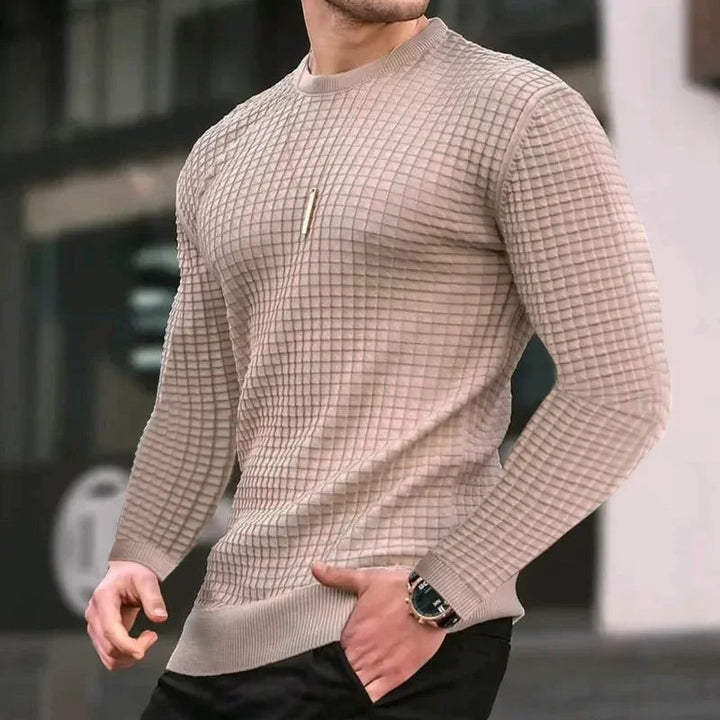 Comfortabele O-Hals Gebreide Trui voor Mannen - Tommy