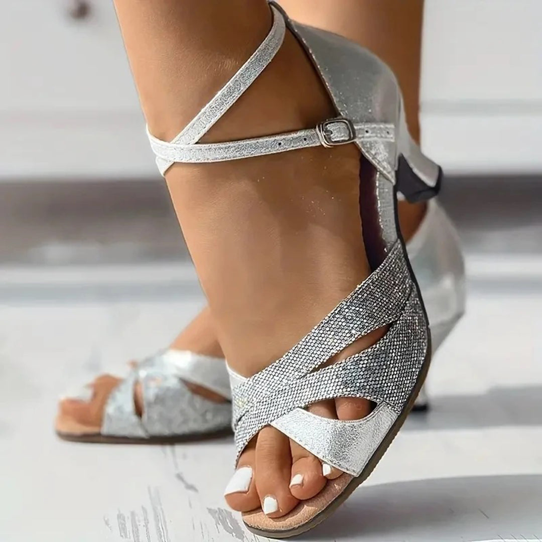 Comfortabele Latin Dansschoenen met Suède Zool