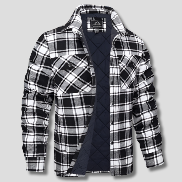 Geruite flanellen houthakkersoverhemd van katoen