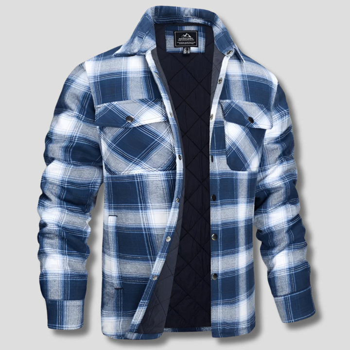 Geruite flanellen houthakkersoverhemd van katoen