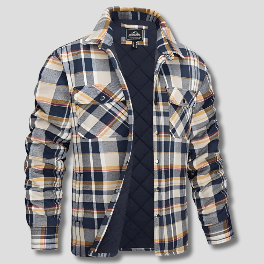 Geruite flanellen houthakkersoverhemd van katoen