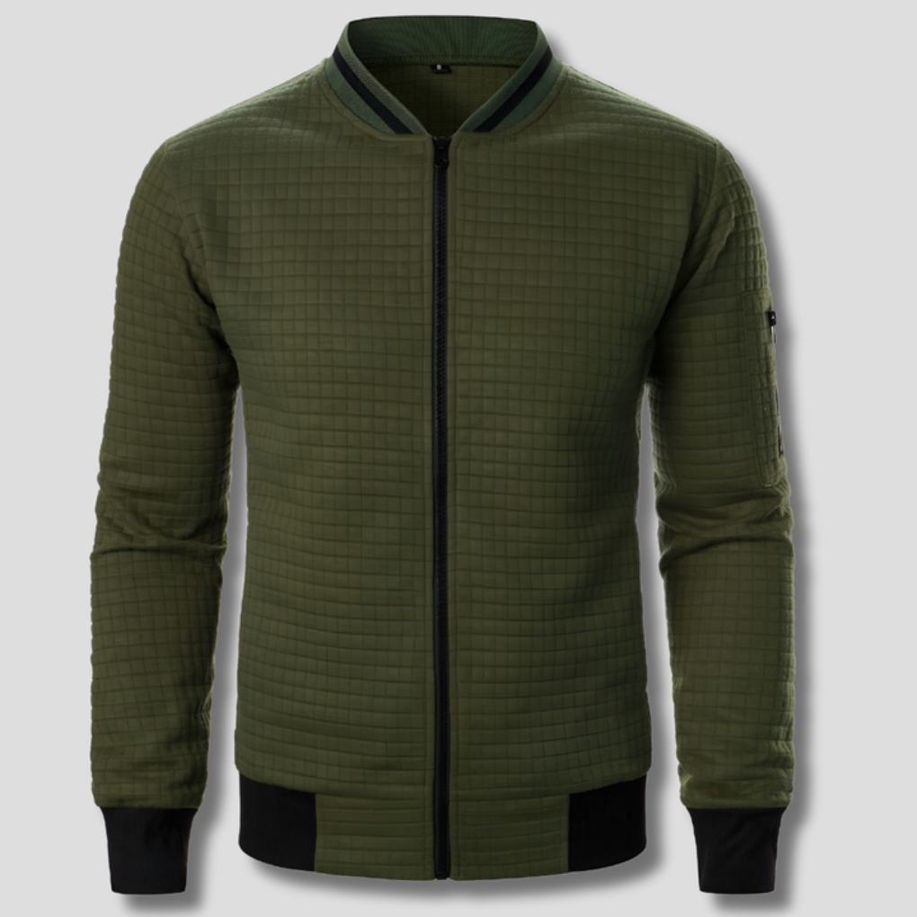 Comfortabele en warme herentrui met rits