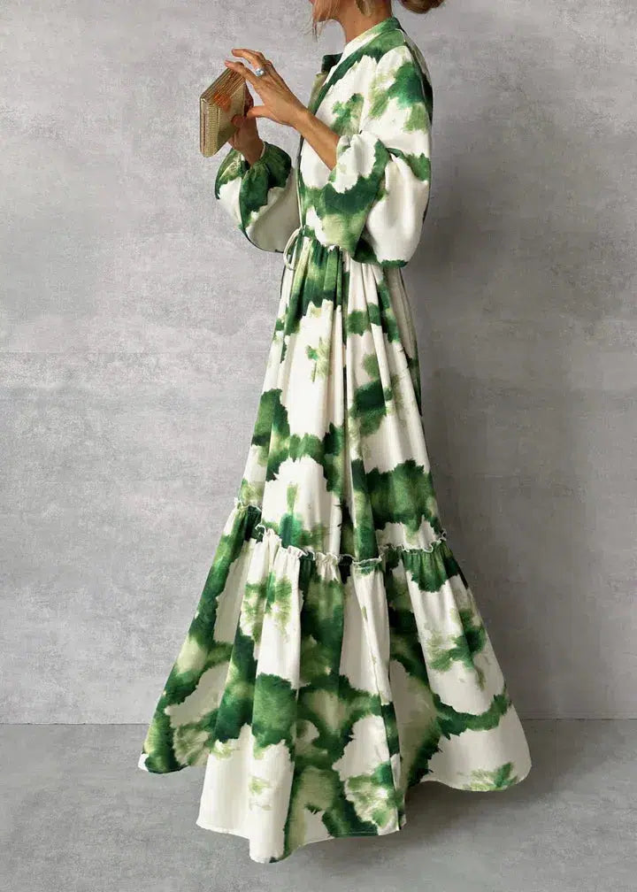 Elegante Maxi Jurk met Lange Mouwen