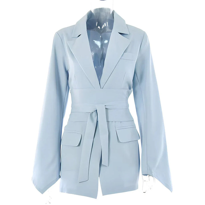 Elara – Blazer met Riem Dames