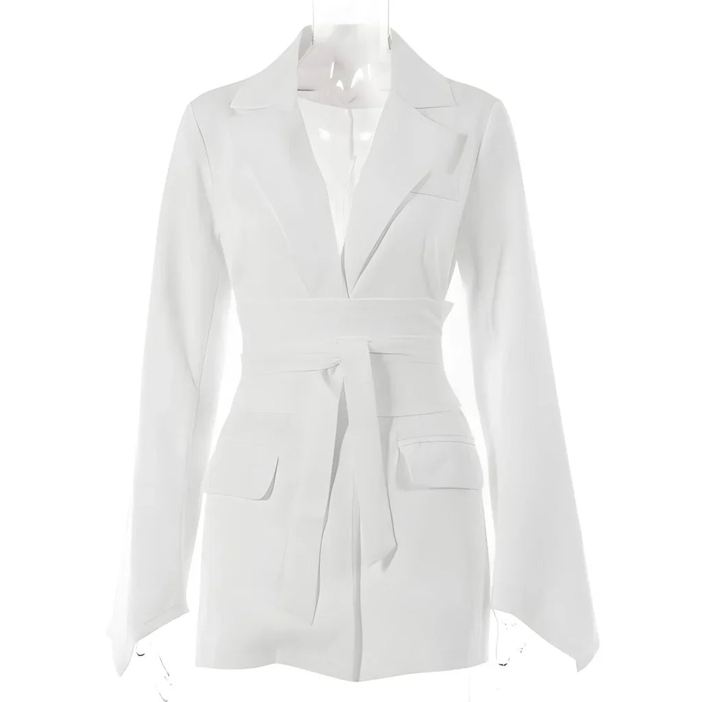 Elara – Blazer met Riem Dames